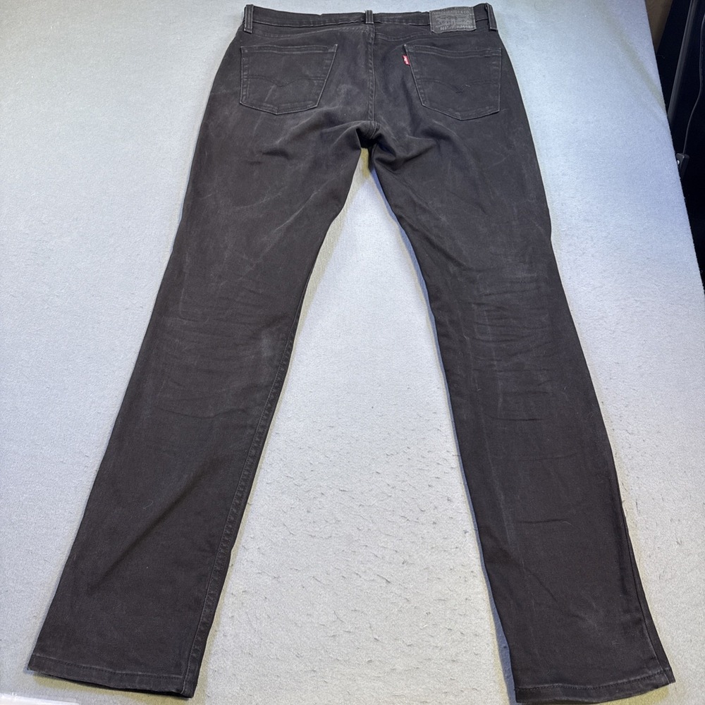 Levis Jeans Mens 34/34  Black Denim 511 Slim Straight American Stretch Red Tab